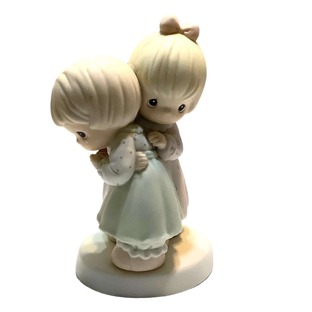 Vtg 1990 Enesco Precious Moments THAT'S WHAT FRIENDS ARE FOR Figurine Hug Love‎
